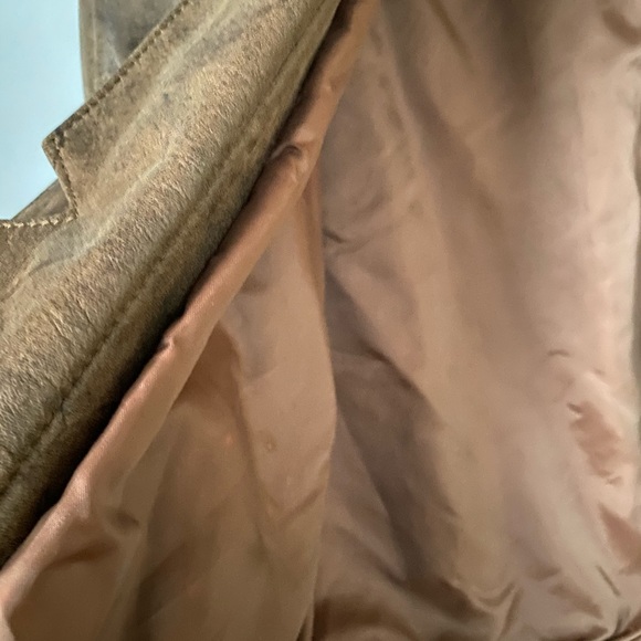 Vintage 80s womens brown soft suede leather cropped biker jacket - Picture 5 of 7